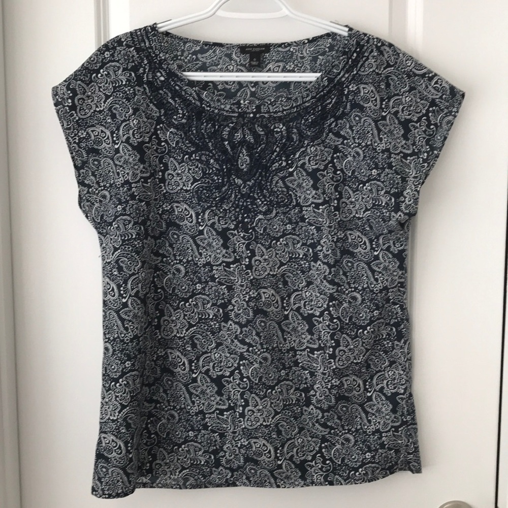 Ann Taylor top small dark blue
